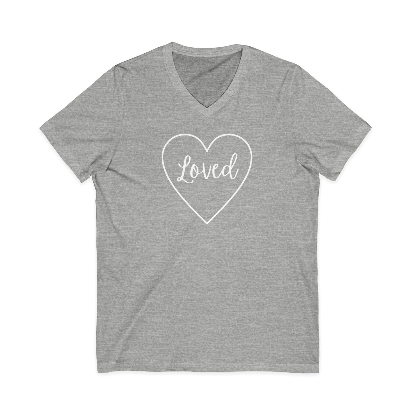 Loved V-Neck Tee - Unisex Short Sleeve Shirt