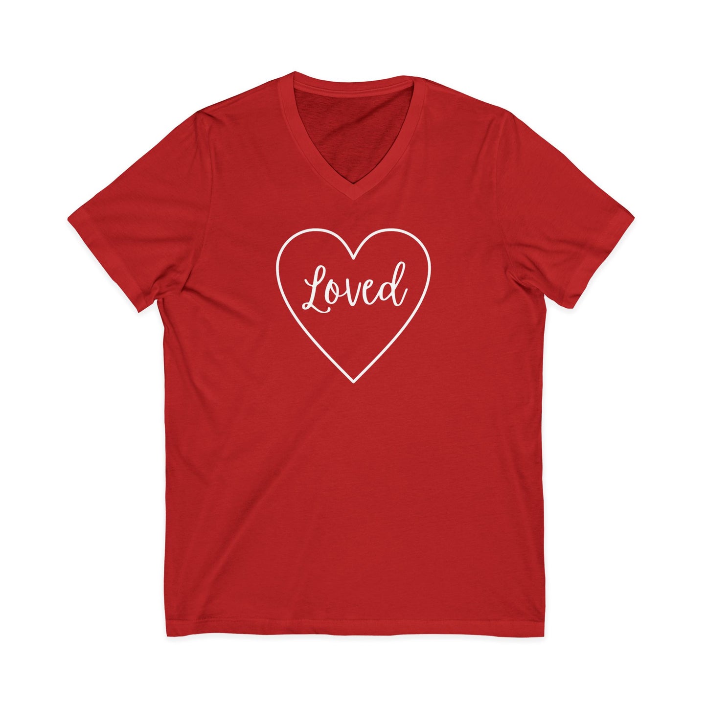 Loved V-Neck Tee - Unisex Short Sleeve Shirt