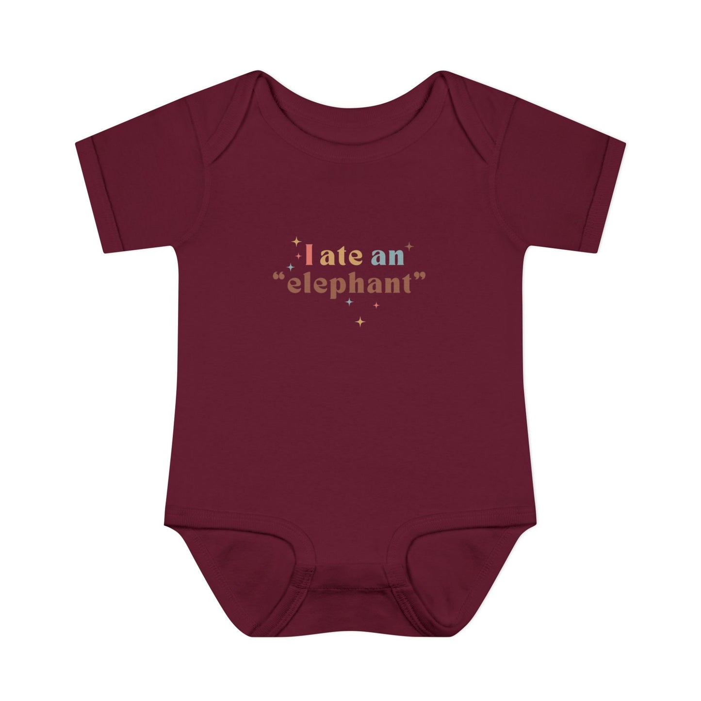 "I Ate an 'Elephant'" Infant Baby Rib Bodysuit