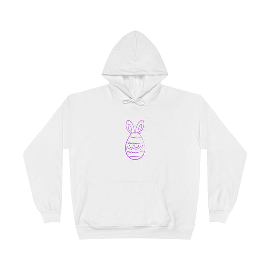 Pink Easter Bunny Egg Hoodie — Pastel Minimalist Holiday Pullover