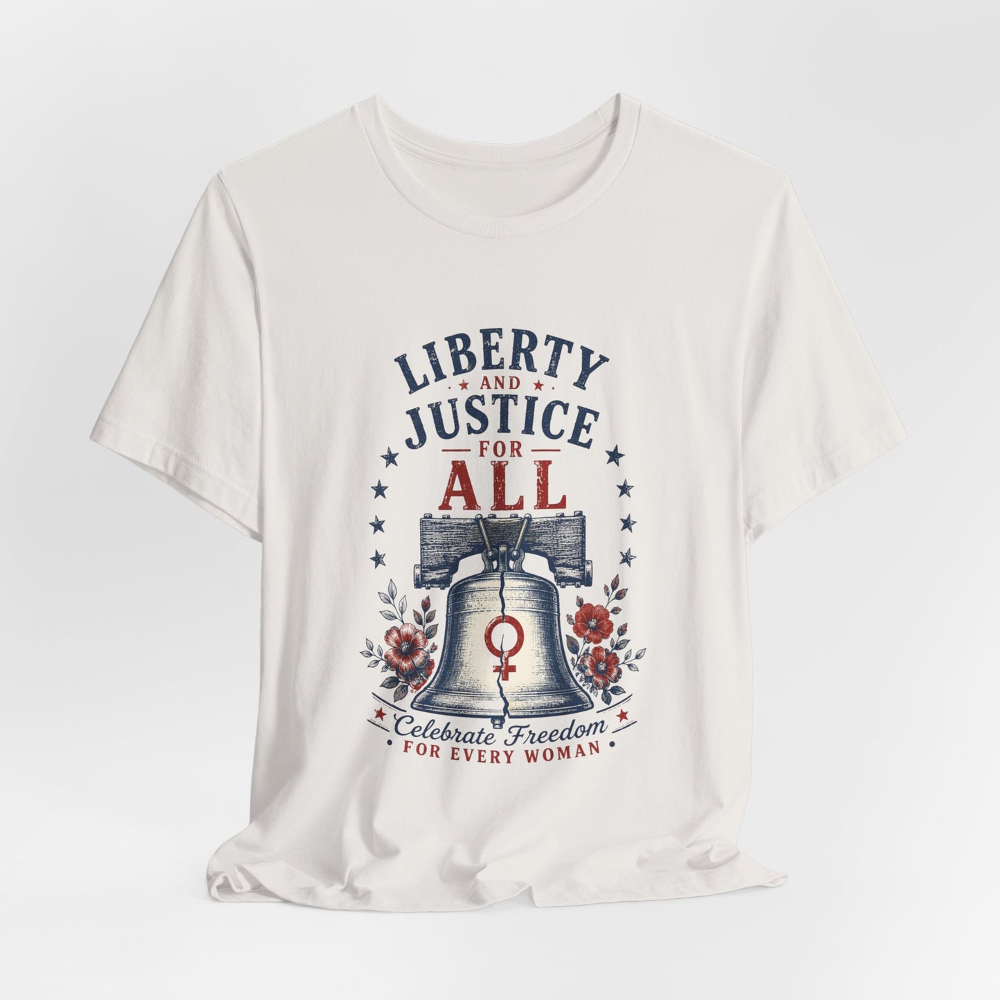 Liberty and Justice for All Tee | Bell and Ribbon Patriotic Shirt