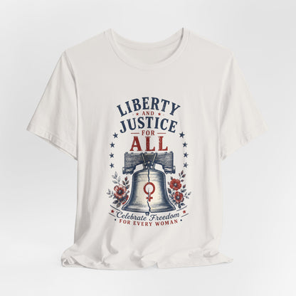 Liberty and Justice for All Tee | Bell and Ribbon Patriotic Shirt