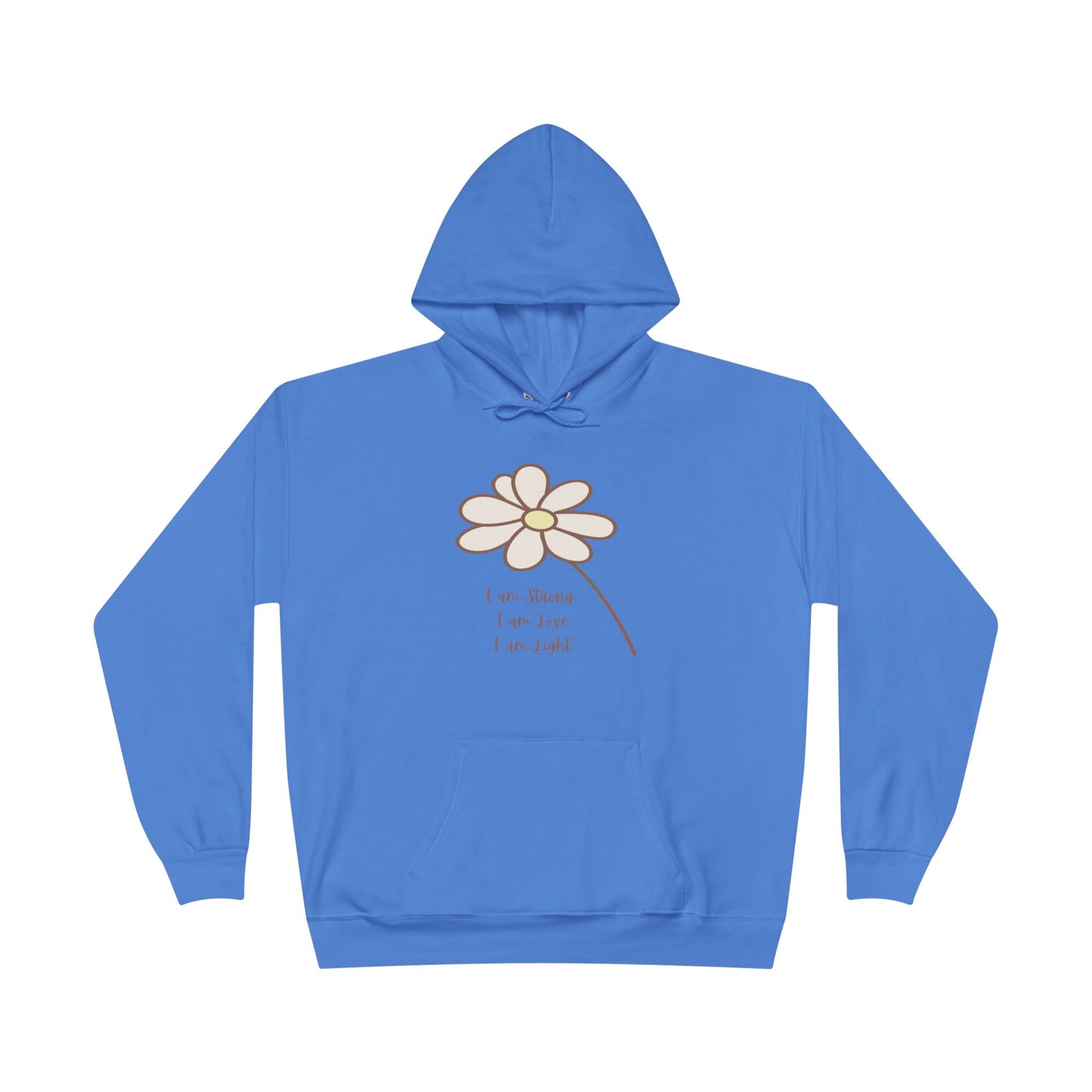 Daisy Minimalist Hoodie — Simple Hand-Drawn Flower Pullover