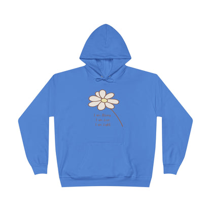 Daisy Minimalist Hoodie — Simple Hand-Drawn Flower Pullover