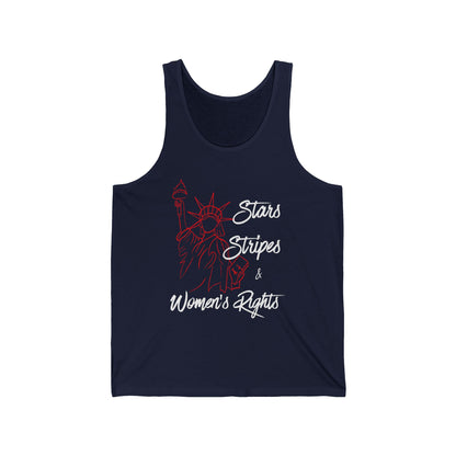Stars Stripes & Women's Rights Tank | Statue of Liberty Patriotic