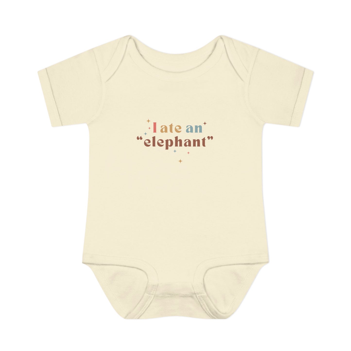 "I Ate an 'Elephant'" Infant Baby Rib Bodysuit